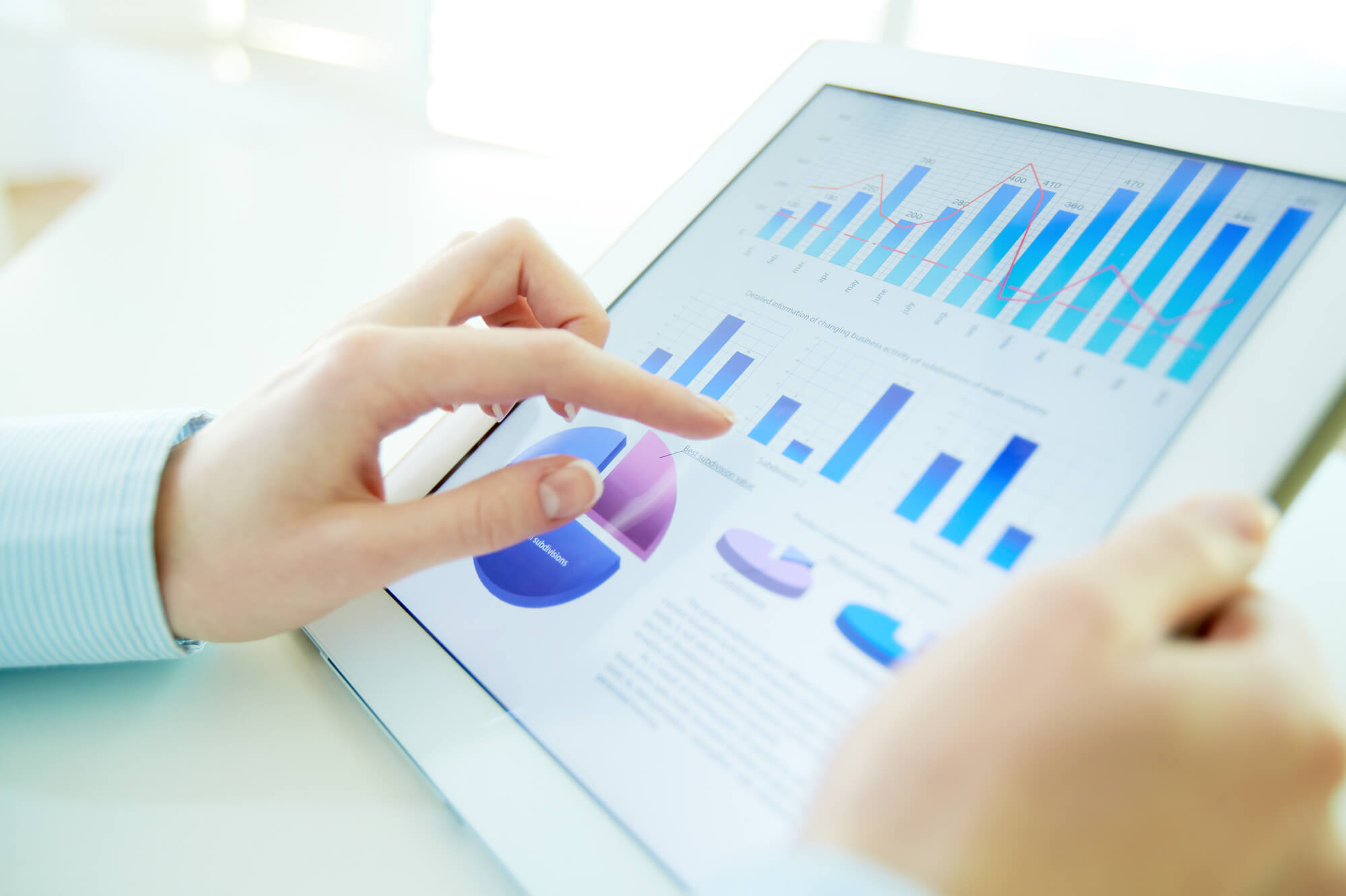 digital marketing metrics on ipad